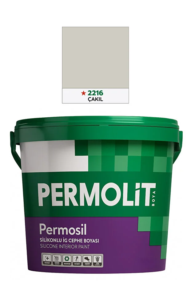 Permosil Silikonlu Silinebilir Su Bazlı İç Cephe Boyası Çakıl 